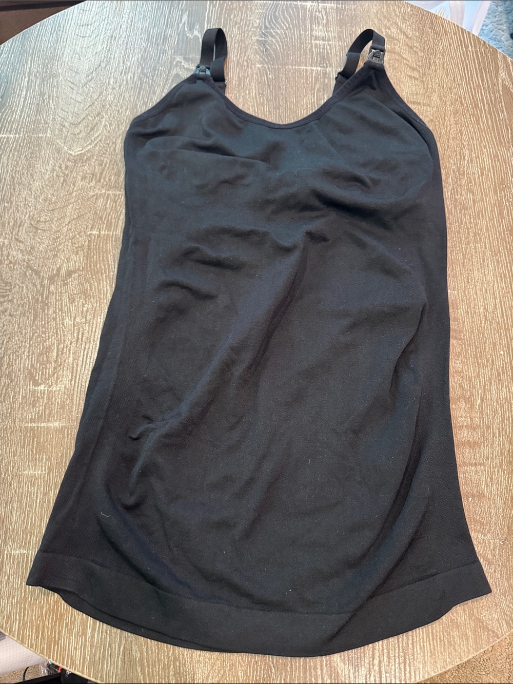 Ada Black Smooth Adjustable-Strap Cami nursing tank top